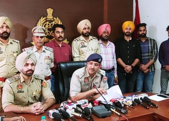 SSP Shri Sandeep Garg addressing the press conference