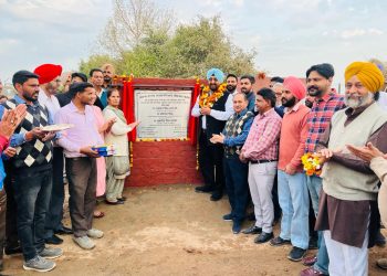 Vidhayak Kuljeet Singh Ranghawa inaugurated the 22.5 MLD sewage treatment plant in Sanoli.