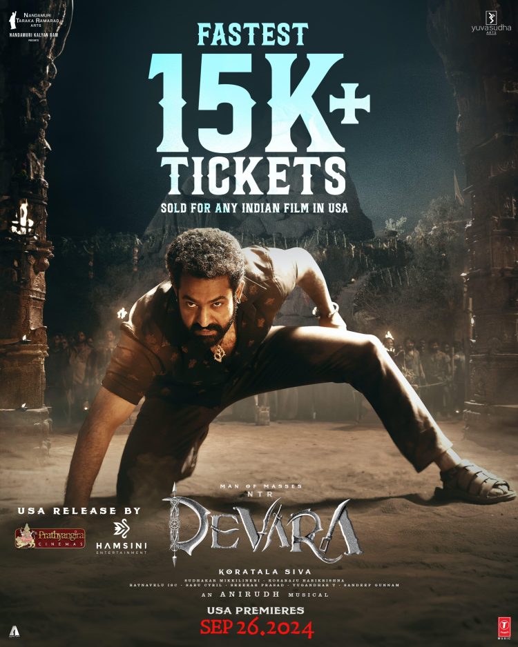 "‘Devara: Part 1’ Sets a New Milestone: Rapid Ticket Sales in the USA"