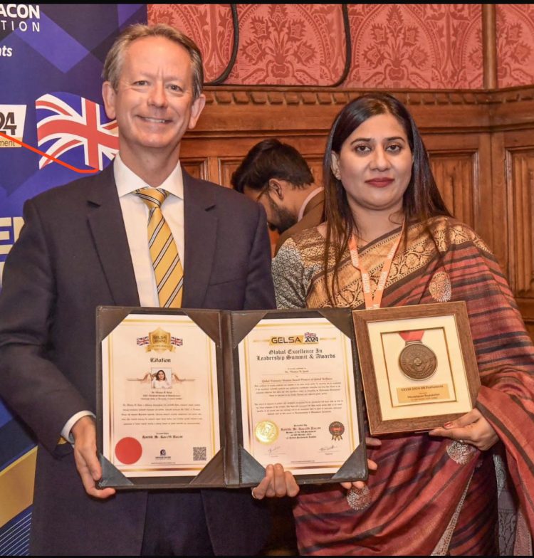 "UK Parliament Felicitates Dr. Monica B. Sood for Her Outstanding Socio-Economic Analysis"