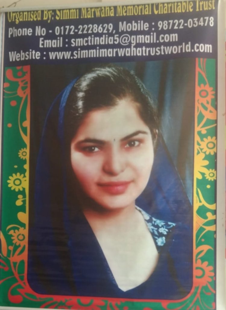 Simmi Marwaha Trust successfully organised a health camp