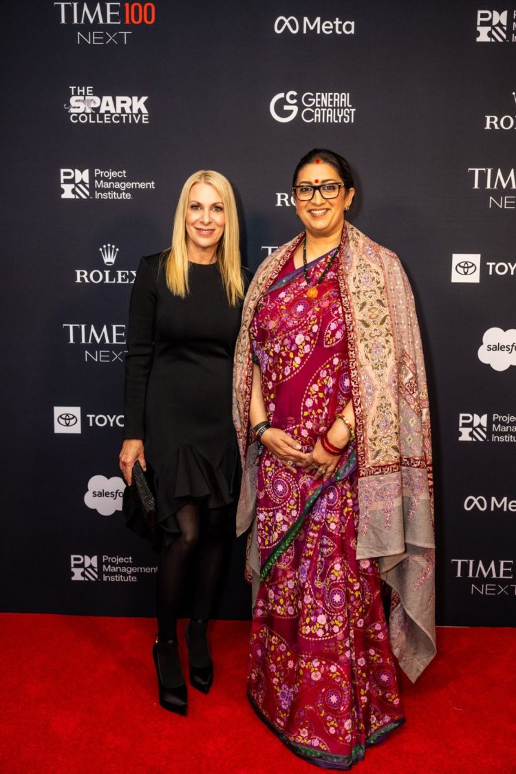 Smriti Irani became the voice of India at the TIME100 event, with the 'Spark' initiative aiming to connect 1 lakh women