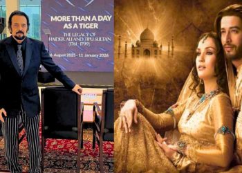 Writer-director Akbar Khan in Malaysia. (Right) Poster of ‘Taj Mahal An Eternal Love Story’.